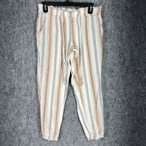 Harmony Havoc Pants Womens Medium Linen Lounge Jogger Bottoms‎ Drawstring